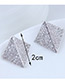 Sweet Silver Color Square Shape Design Pure Color Earrings