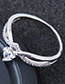 Fashion Silver Color Heart Shape Decorated Ring