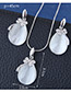 Fashion Silver Color Waterdrop Shape Decorated Jewelry Sets