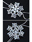 Elegant White Snowflake Shape Decorated Necklace