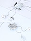 Elegant White Rose Shape Decorated Necklace