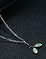 Fashion Silver Color Leaf Shape Decorated Necklace