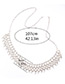 Fashion Silver Color Flower Shape Decorated Body Chain