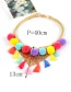 Fashion Pink Tassel Decorated Pom Ball Necklace