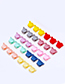 Fashion Multi-color Heart Shape Decorated Hair Clip (30 Pcs)