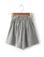 Fashion Gray Pure Color Decorated Shorts