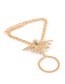 Fashion Champagne Oval Shape Decorated Anklet