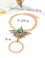 Fashion Multi-color Oval Shape Decorated Anklet