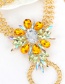 Fashion Yellow+orange Water Drop Shape Decorated Anklet