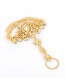 Fashion Champagne Water Drop Shape Decorated Anklet