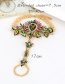 Fashion Champagne Water Drop Shape Decorated Anklet