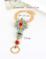 Fashion Blue+red Water Drop Shape Decorated Anklet