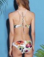 Fashion Multi-color Flower Pattern Decorated Bikini