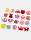 Fashion Red Flower Shape Decorated Hair Clip (5 Pcs)