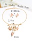 Fashion Pink Triangle Shape Design Jewelry Sets