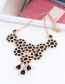 Fashion Green Flower Shape Decorated Pure Color Necklace