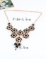 Fashion Green Flower Shape Decorated Pure Color Necklace