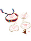 Elegant Multi-color Tassel Decorated Color Matching Bracelet(4pcs)