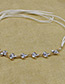 Fashion White Oval Shape Diamond Decorated Necklace