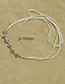 Fashion White Oval Shape Diamond Decorated Necklace