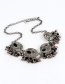 Fashion Gun Black Round Shape Decorated Necklace