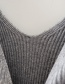 Trendy White V Neckline Design Embroidery Sweater