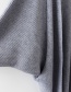 Trendy Gray Bat Sleeves Design Pure Color Long Sweater
