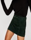 Fashion Olive Pure Color Decorated Simple Skirt