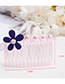 Fashion Light Blue Pearls&flower Decorated Hair Comb