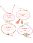Fashion Pink Pineapple&tassel Decorated Simple Bracelet(4pcs)