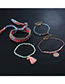 Fashion Multi-color Tassel&flower Decorated Simple Bracelet(4pcs)