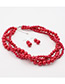 Fashion Gray Beads Decorated Pure Color Jewelry Sets