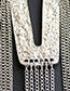 Fashion Silver Color Long Tassel Decorated Pure Olor Necklace