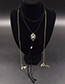 Fashion Black Tassel Decorated Multi-layer Necklace
