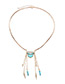 Trendy Gold Color Bullet&tassel Decorated Long Necklace