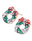 Lovely Green Bowknot Shape Decorated Earrings