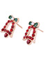 Lovely Red Bells Shape Decorated Earrings