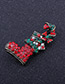 Lovely Red Christmas Socks Decorated Brooch