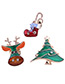 Lovely Multi-color Christmas Element Decorated Brooch (3pcs)
