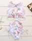 Sexy Multi-color Flower Pattern Decorated Bandage Design Bikini
