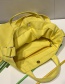 Fashion Yellow Pure Color Decorated Environmental Shoulder Bag