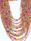 Fashion Multi-color Bead Decorated Necklace