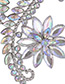 Luxury Black Flower Shape Decorated Necklace