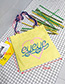 Lovely Yellow Heart Shape Decorated Bag