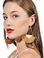 Exaggerated Light Brown Tassel Decorated Earrings