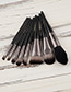 Fashion Black+gray Color -matching Decorated Brush (8pcs)