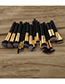 Fashion Black+gold Color Color -matching Decorated Brush (17pcs)