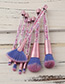 Lovely Pink+purple Paillette Decorated Brush (7pcs)