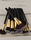 Fashion Black Color-matching Decorated Brush (10pcs)