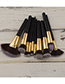 Fashion Black Color-matching Decorated Brush (10pcs)
